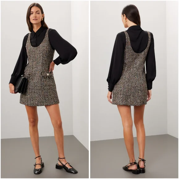 Cinq a Sept Florianna Tweed Mini Dress 6 - Picture 1 of 11